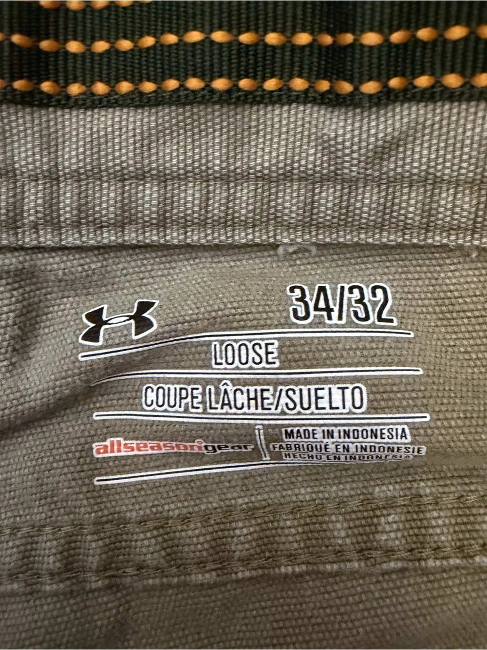 Under Armour Loose Fit Two-Tone Green Work Pants